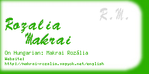 rozalia makrai business card